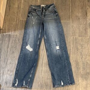 BKE Blue Flare Wide Leg Jeans